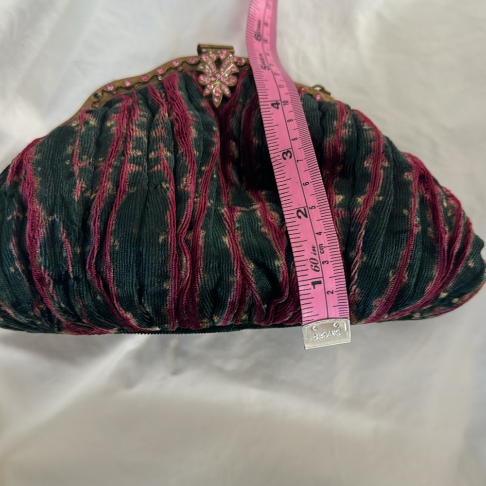 Source Unknown Pink and Green Mini Bag with Gold Accents - Picture 7 of 7
